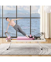 Pilates core bed, foldable home high quality, yoga studio with the same commercial fitness equipment, pink