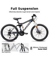 27.5" Mountain Bike: 21-Speed, Full Suspension, Disc Brakes