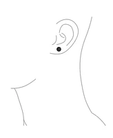 Bling Jewelry d Black Bar Bell 8MM Round Illusion Faux Ear Plug Earrings Surgical Steel 16G