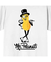 Hormel Foods Big & Tall Planters Mr. Peanut White Short Sleeve Tee - 4XLB