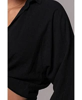 Jluxlabel Women's Soho Front Tied Woven Top