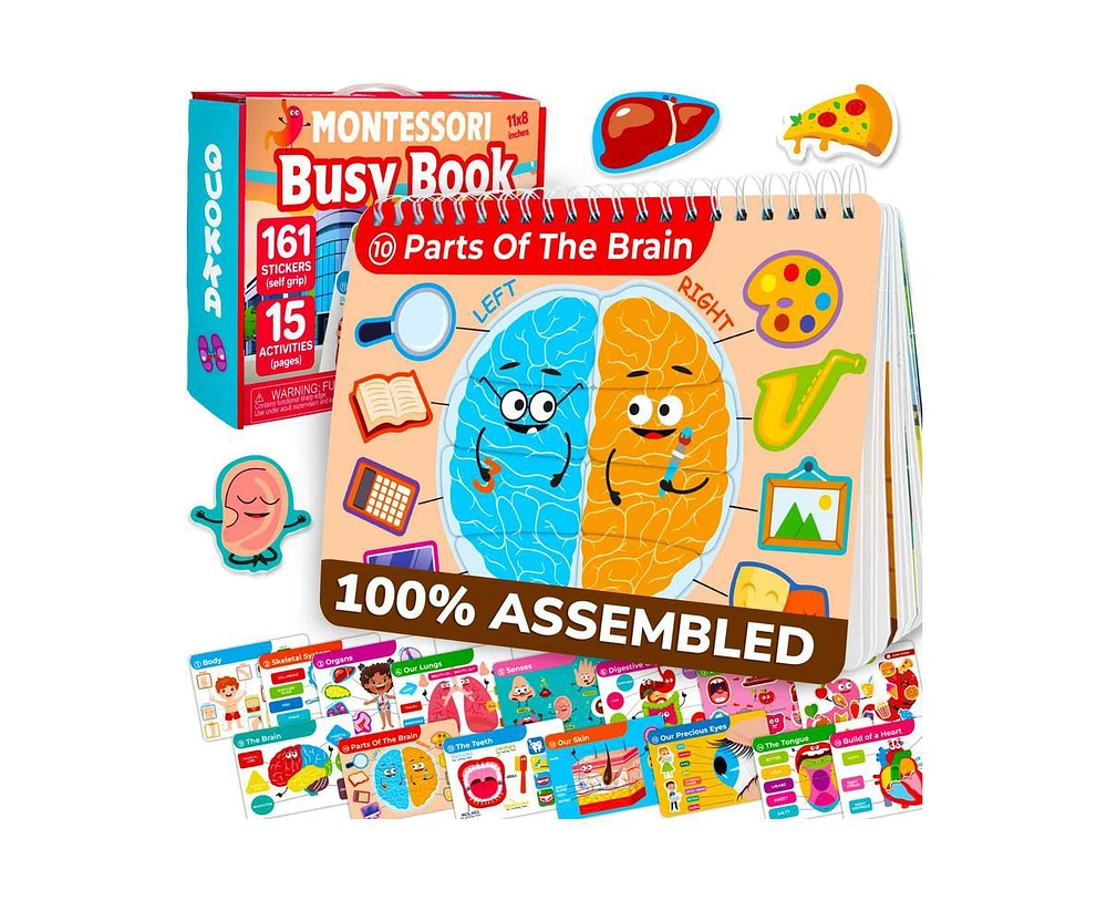 Quokka Montessori Busy Book for Toddlers 3-5 Years with Interactive Pages
