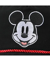 Disney Men's Mickey Mouse Face Black Retro Grandpa Snapback Hat