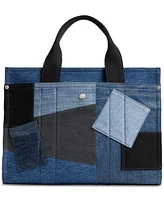 Coach Medium Patchwork Denim Cargo Tote Bag