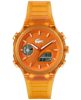 Lacoste Men's Orange Silicone Strap Watch, 45mm