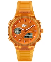Lacoste Men's Orange Silicone Strap Watch, 45mm