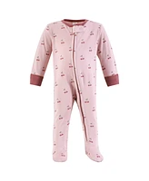 Hudson Baby Infant Girl Cotton Sleep and Play, Assorted Fruit, 0-3 Months