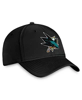 Fanatics Men's Black San Jose Sharks Core Primary Logo Flex Hat