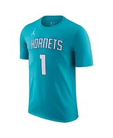 Men's Nike LaMelo Ball Teal Charlotte Hornets Icon 2022/23 Name and Number T-shirt