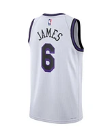 Men's and Women's Nike LeBron James White Los Angeles Lakers 2022/23 Swingman Jersey - City Edition