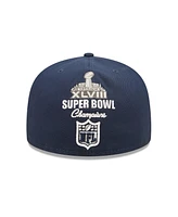 Men's New Era College Navy Seattle Seahawks Crown Super Bowl Xlviii Champions 59FIFTY Fitted Hat