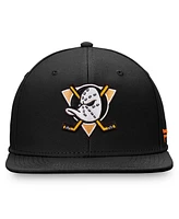 Fanatics Men's Black Anaheim Ducks Team Logo Fitted Hat