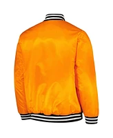 Men's Starter Orange New York Mets Cross Bronx Fashion Satin Full-Snap Varsity Jacket