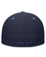 Nike Men's Navy/Light Blue Tampa Bay Rays 25th Anniversary True Primetime Two-Tone Performance Fitted Hat