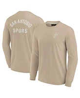 Fanatics Men's and Women's Khaki San Antonio Spurs Elements Super Soft Long Sleeve T-Shirt