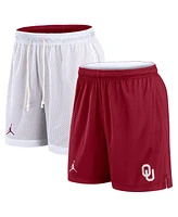 Jordan Men's White/Crimson Oklahoma Sooners Primetime Reversible Shorts
