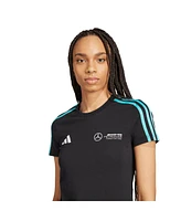 Adidas Women's Black Mercedes-amg Petronas F1 Team Fan Wear Dna Alphaskin Top