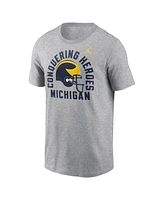 Jordan Men's Heather Gray Michigan Wolverines Local Song T-Shirt