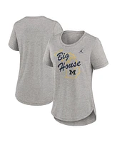 Jordan Women's Heather Gray Michigan Wolverines Local Campus Location Mantra Tri-Blend T-Shirt