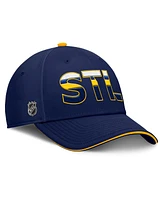 Fanatics Men's Navy/Gold St. Louis Blues Authentic Pro Rink Team Code Flex Hat