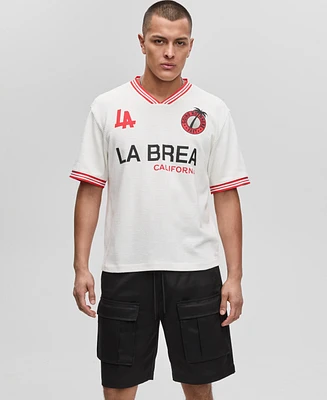 Mode of One Men's La Brea Relaxed Fit Short Sleeve Logo Jersey