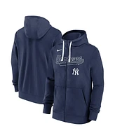 Nike Men's Navy New York Yankees Knockout Script Full-Zip Hoodie