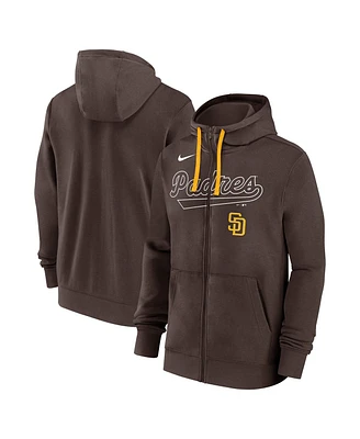 Nike Men's Brown San Diego Padres Knockout Script Full-Zip Hoodie