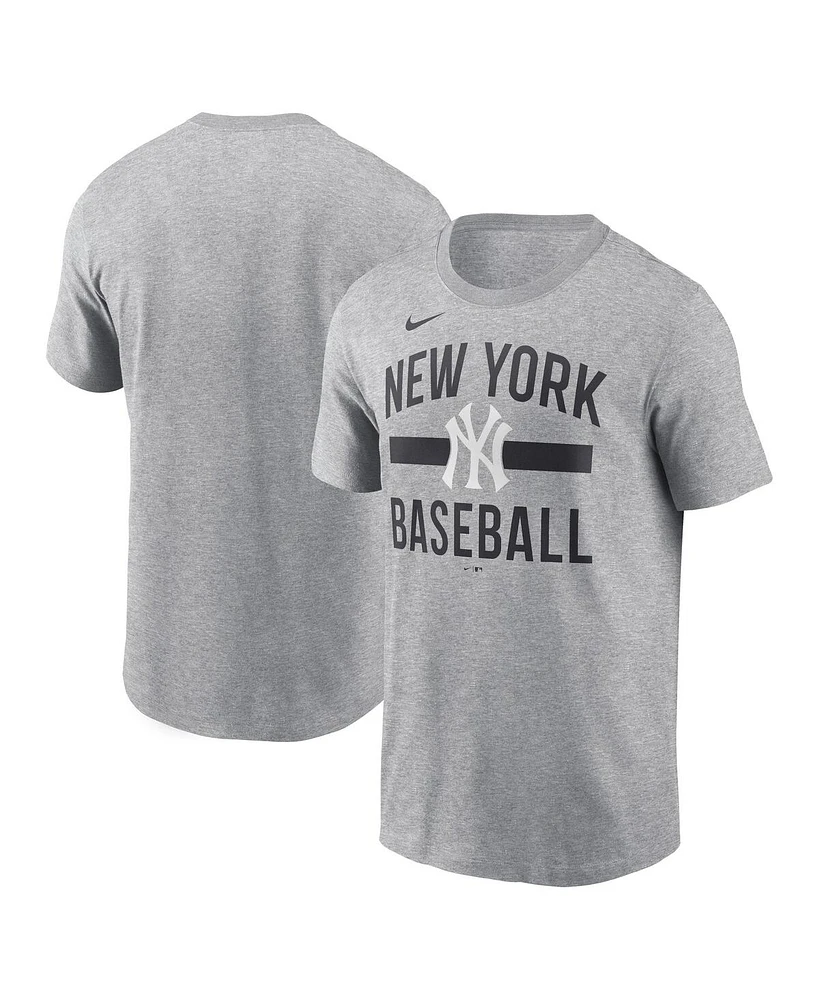 Nike Men's Heather Gray New York Yankees Arched T-Shirt