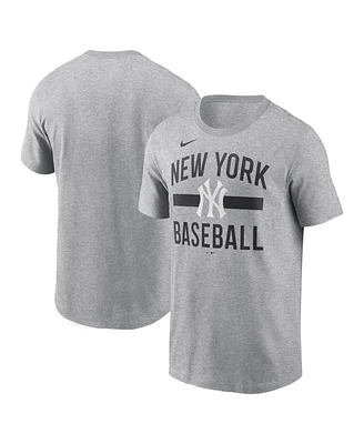 Nike Men's Heather Gray New York Yankees Arched T-Shirt