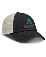 Nike Men's Black/Natural Arizona Diamondbacks Cooperstown Collection Club Trucker Adjustable Hat