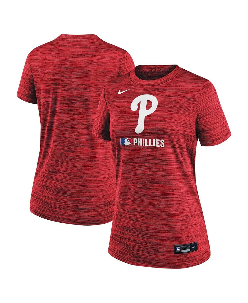 Nike Women's Red Philadelphia Phillies Authentic Collection Velocity Performance T-Shirt