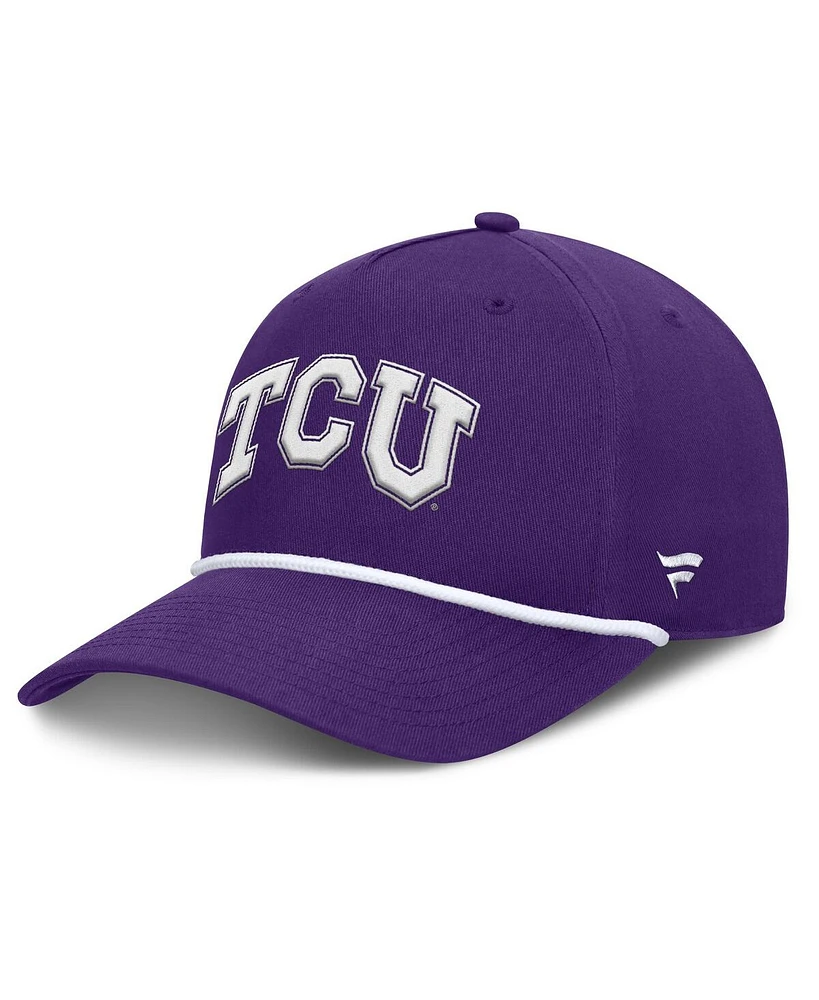 Fanatics Men's Purple Tcu Horned Frogs Foul Ball Rope Adjustable Hat