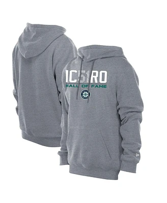 New Era Men's Ichiro Suzuki Gray Seattle Mariners 2025 National Baseball Hall of Fame Pullover Hoodie