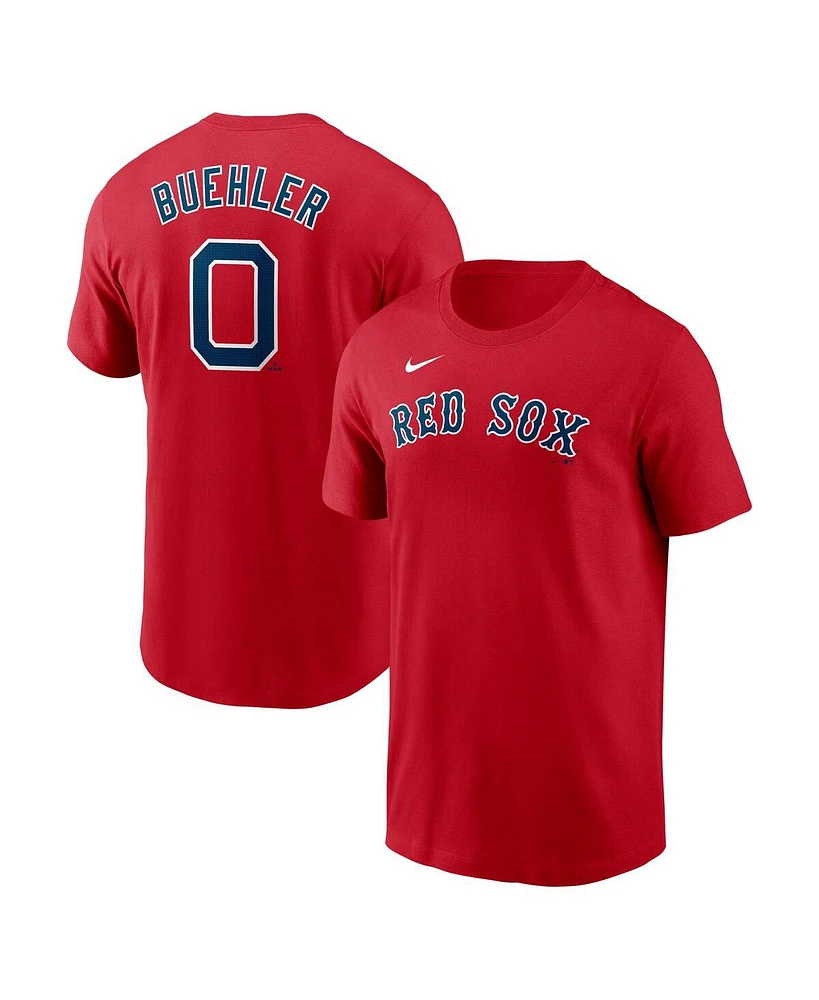 Nike Men's Walker Buehler Red Boston Sox Fuse Name Number T-Shirt