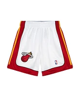 Mitchell & Ness Men's White Miami Heat 2005-06 Hardwood Classics Authentic Shorts