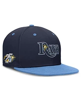 Nike Men's Navy/Light Blue Tampa Bay Rays 25th Anniversary True Primetime Two-Tone Performance Fitted Hat