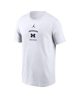 Jordan Men's White Michigan Wolverines On-Court Basketball T-Shirt