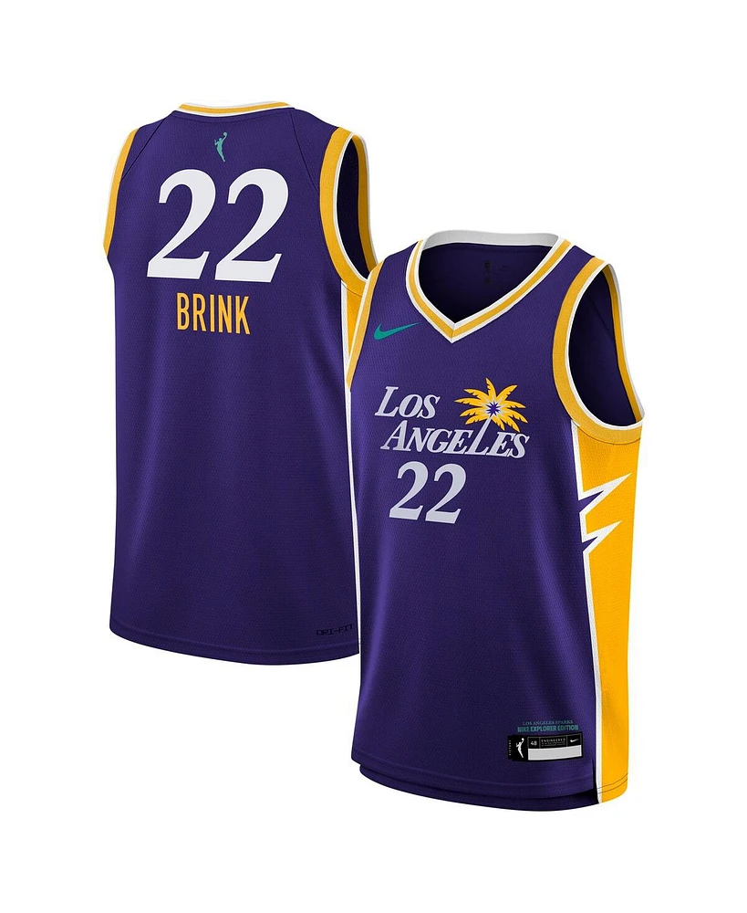 Nike Big Boys and Girls Cameron Brink Purple Los Angeles Sparks 2024 Wnba Draft Explorer Edition Victory Player Jersey