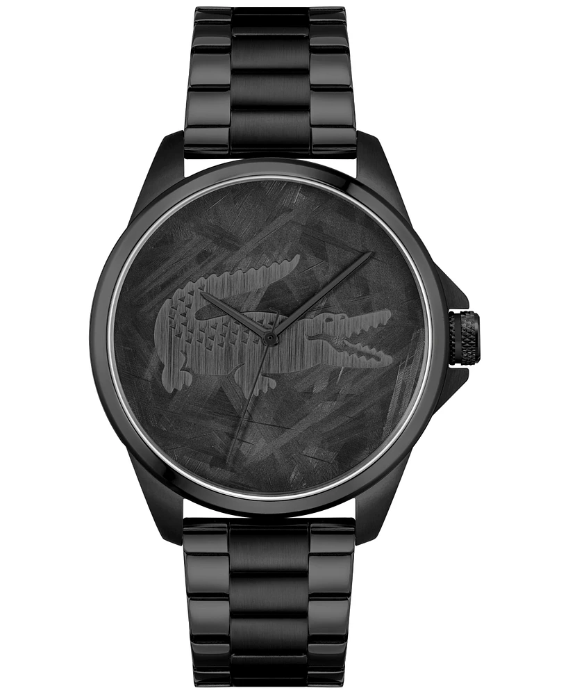Lacoste Men's Le Croc Ionic Plated Black Steel Bracelet Watch, 43mm