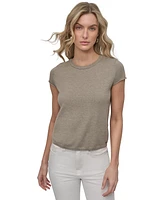 Dkny Jeans Petite Cap-Sleeve Crewneck T-Shirt