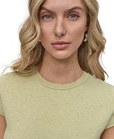 Dkny Jeans Petite Cap-Sleeve Crewneck T-Shirt