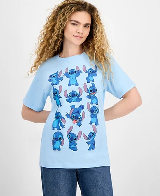Freeze 24-7 Juniors' Stitch Grid Graphic T-Shirt