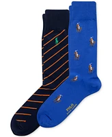 Polo Ralph Lauren Men's 2-Pk. Knit-In Pony Slack Socks