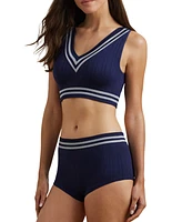 Lauren Ralph Women's Cricket Cable-Texture Longline Bralette 4L0189