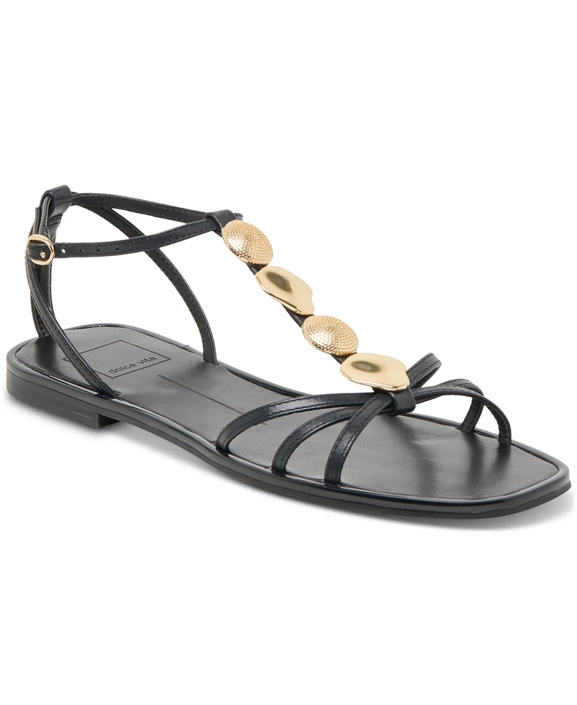 Dolce Vita Women's Faun Coin Gladiator T-Strap Sandals