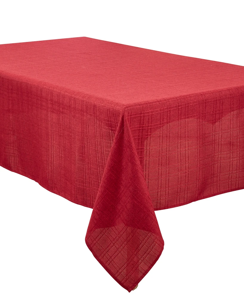 Saro Lifestyle Refined Stitched Plaid Tablecloth