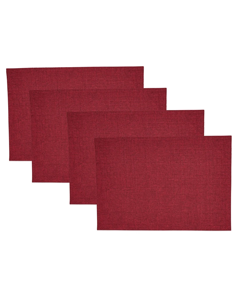 Saro Lifestyle Refined Stitched Plaid Placemat, Set of 4