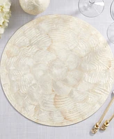 Saro Lifestyle Wavy Capiz Shell Placemat, Set of 4