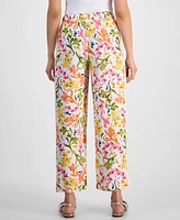 Jm Collection Petite Side-Panel Printed Pull-On Pants, Exclusively at Macy's