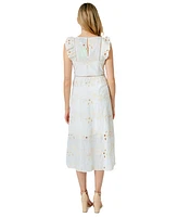 Sam Edelman Women's Eyelet Midi Dress